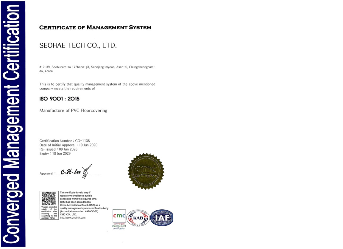 Certificate: ISO9001