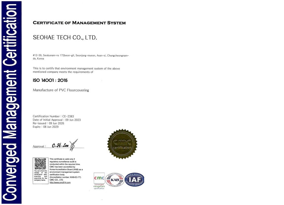 Certificate: ISO14001