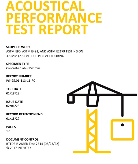 Impact Insulation Class (3.5mm Acoustic LVT)